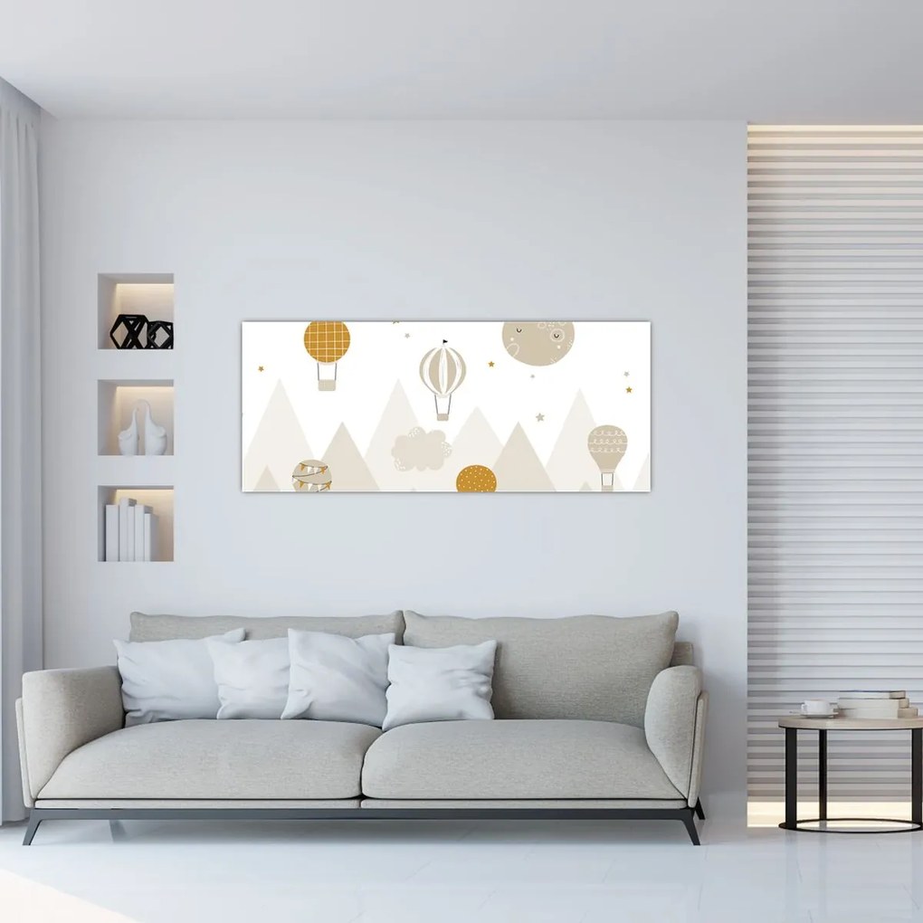 Tablou - Baloane zburătoare (120x50 cm)