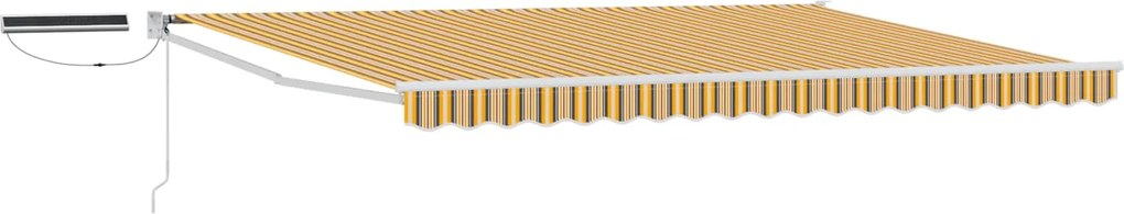 vidaXL Cort electric retractabil Galben și gri 4,5 × 3 m