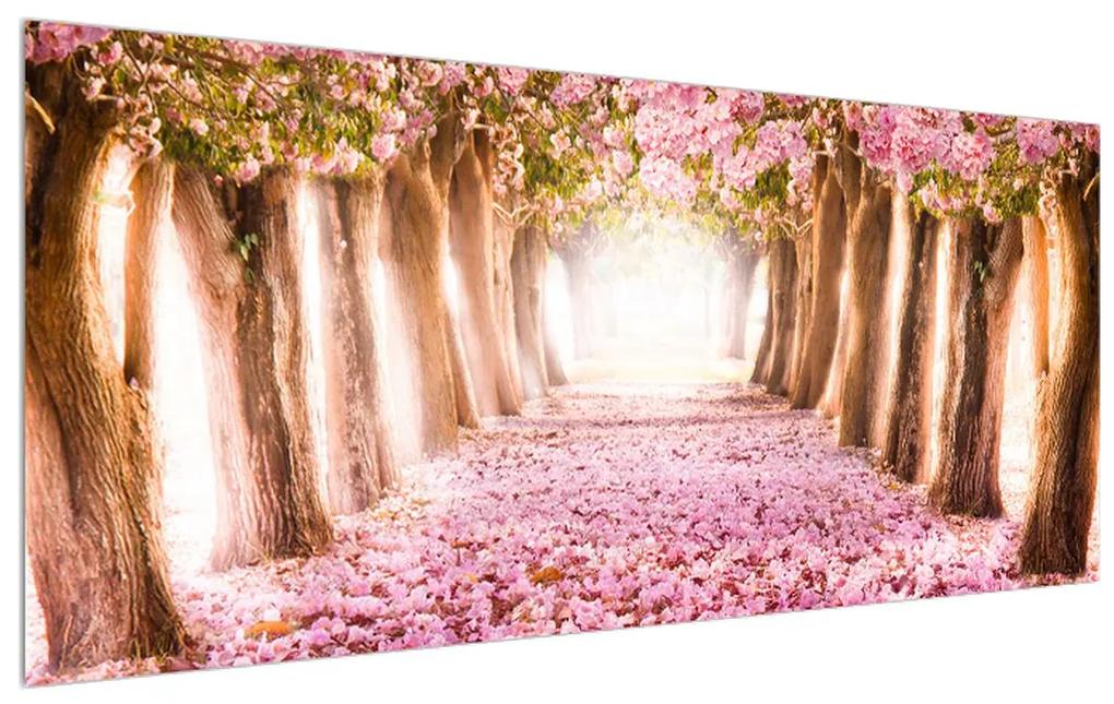 Tablou cu poteca din flori (120x50 cm), în 40 de alte dimensiuni noi