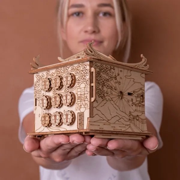 Puzzle din lemn, casa dragonului EscapeWelt