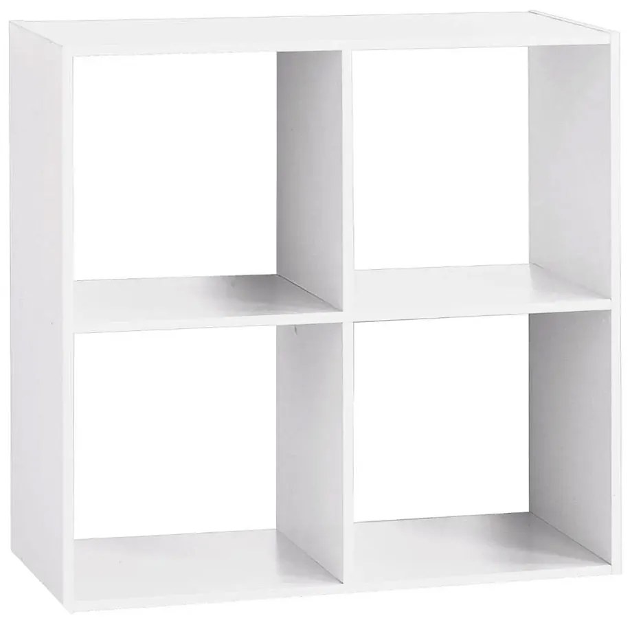 Etajera alba cu 4 compartimente PAL 67.5x32x67.5 cm 5Five