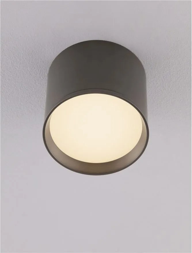 Spot LED aplicat diametru 10cm ZIAZA nickel negru, NVL-9695167