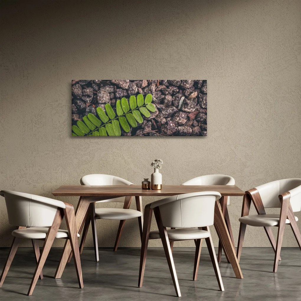 Tablou cu planta verde (120x50 cm)