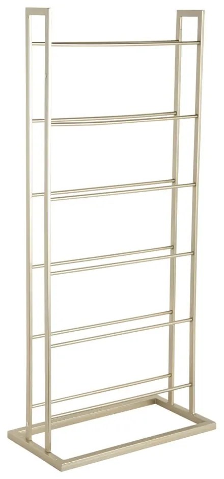 Raft pentru sticle de vin auriu din metal număr de sticle 5 38x84,5x20 cm Single Floor – PT LIVING