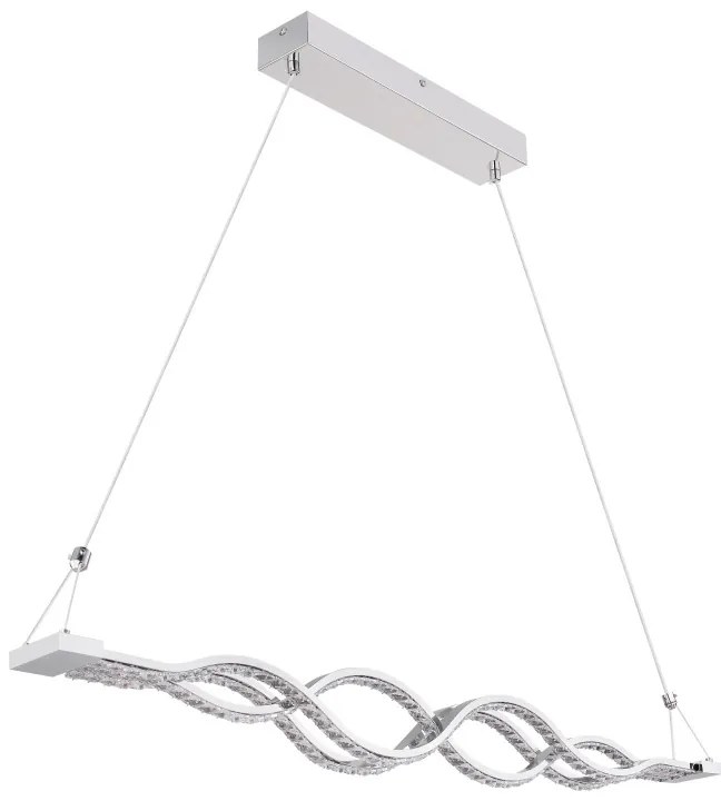 Lustra suspendata LED dimabila cu telecomanda design modern PILLA crom 67109-30 GL