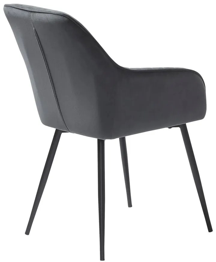 Set de scaune de sufragerie gri cu cotiere 2 buc. tapițat Nolan Stripe – Unique Furniture