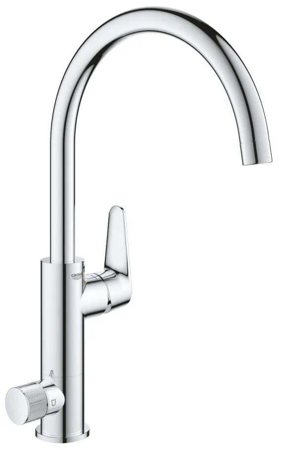 Baterie chiuveta bucatarie cu functie filtru crom Grohe Blue Pure Baucurve