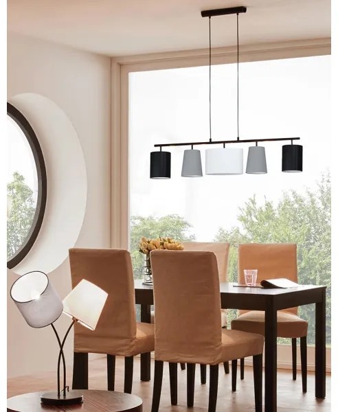 Eglo 98588 - Lustră LED suspendată pe cablu ALMEIDA 5xE14/25W/230V