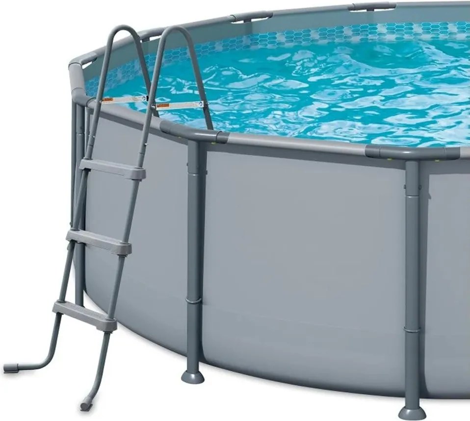 Scară pentru piscină supraterană CF 1,22 m - gri