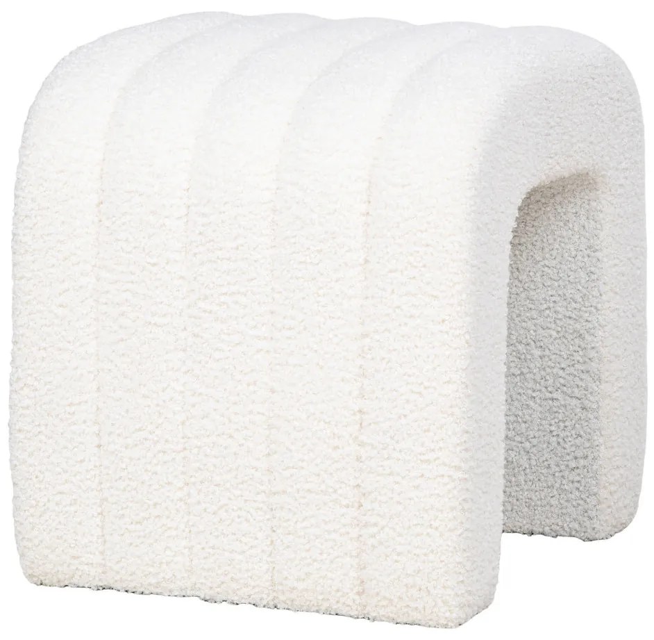 Colma puf, pluș, alb, 41x36,5 cm