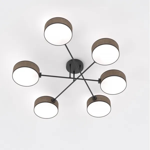 Lustră aplicată MAGA, 6x E14, 10W, 230V, maro