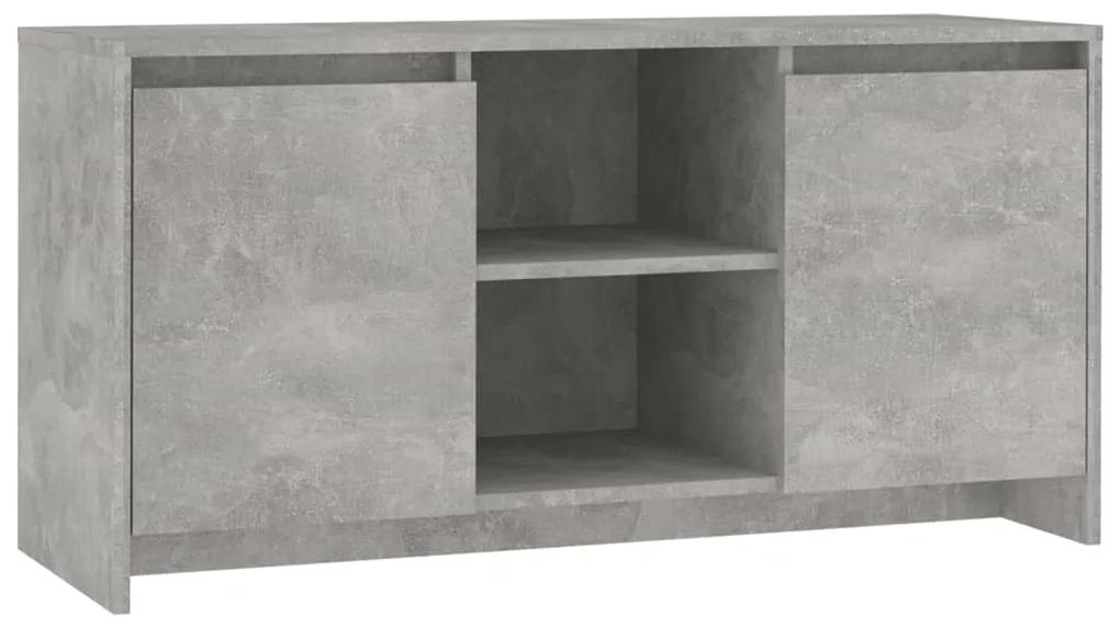 809795 vidaXL Comodă TV, gri beton, 102x37,5x52,5 cm, PAL