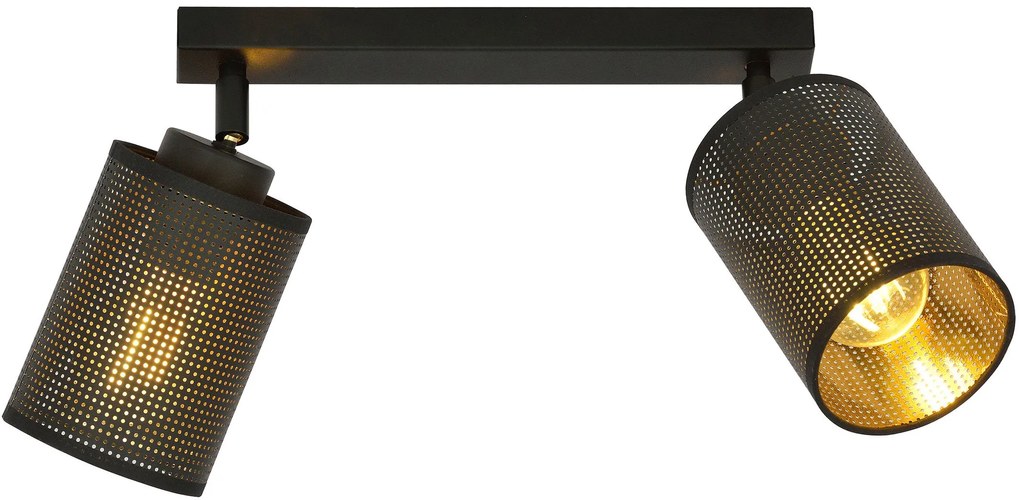 Emibig Bronx lampă de tavan 2x60 W negru-auriu 1152/2