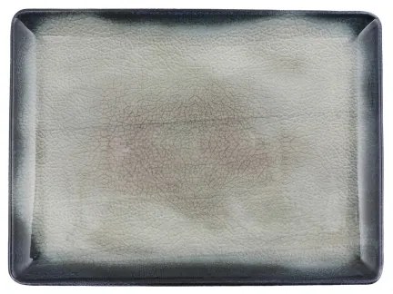 Set veselă din porțelan, 26 piese, albastru/maro