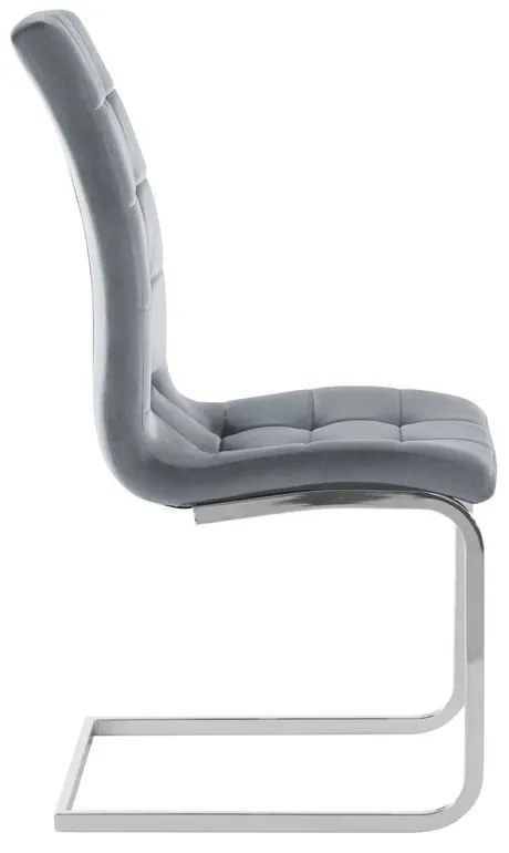 Scaune de dining gri 2 buc. din catifea Lola – Støraa