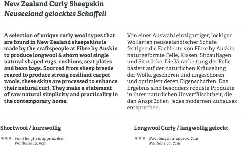 Covor din blana de oaie Short Wool Curly Quarto 180x110cm