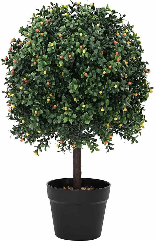 vidaXL Bola de Iarbă Boxwood Verde 35 x 35 x 50 cm Plastic