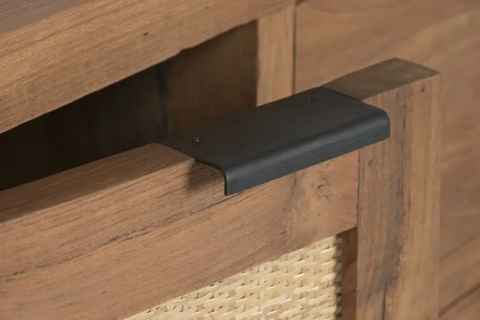 Bufet din lemn de tec si rattan " Boho Tec "