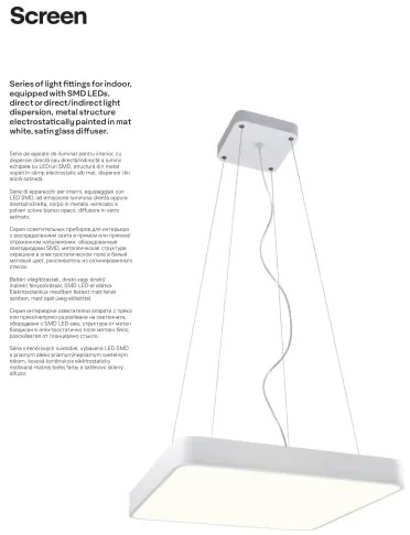 Lustră LED pe cablu SCREEN LED/48W/230V 3000K Redo 01-1124