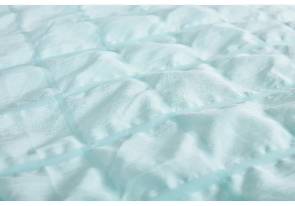 Lenjerie de pat verde-mentă din țesătură crep pentru pat de o persoană 140x200 cm Naomi – My House