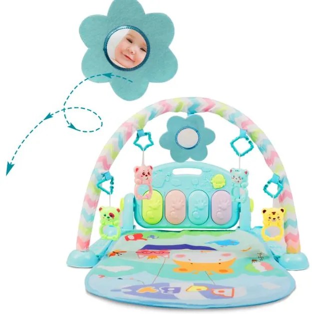 Saltea interactivă de joacă, cu pian, 3 în 1 Baby XXL