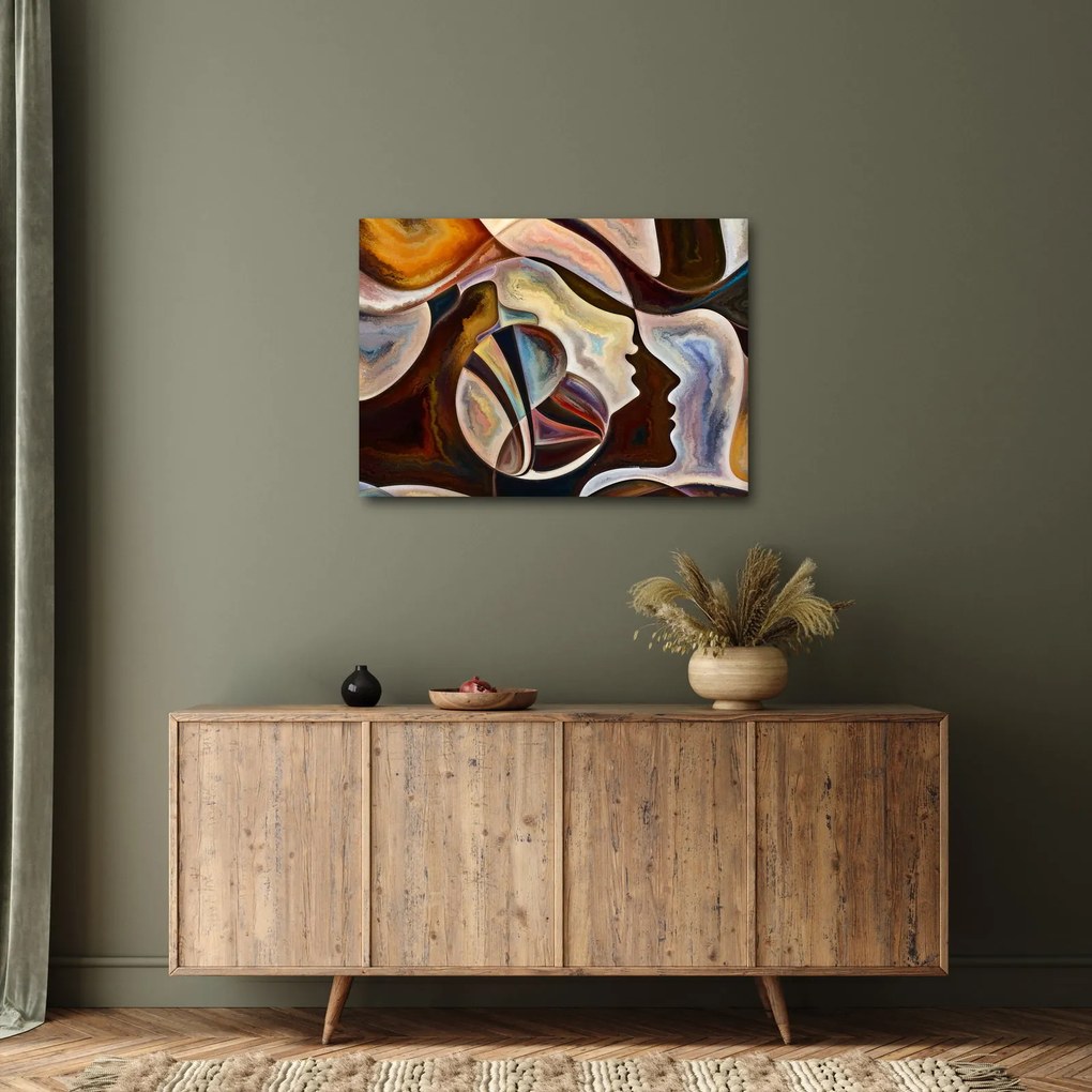 Tablou - Abstractizarea capetelor (70x50 cm)