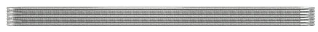 Jardiniera, argintiu, 440x80x36 cm, otel vopsit electrostatic 1, Argintiu, 440 x 80 x 36 cm