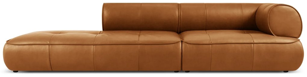 Canapea Lily cu 4 locuri si tapiterie din piele naturala