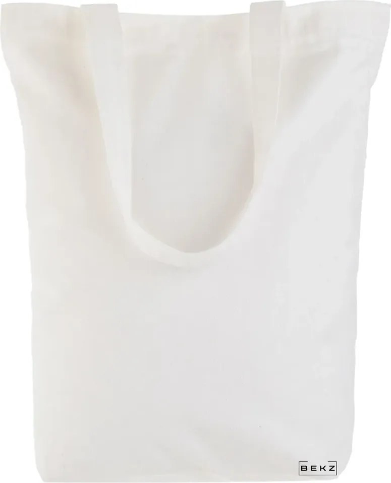 Sacosa de Panza pentru Cumparaturi, Geanta Tote Energy Mood, 38x34.5 cm, Alba, BEKZ®