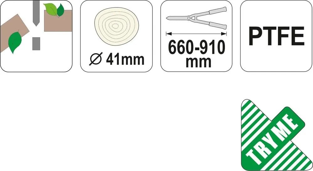 Foarfece pentru ramuri, telescopice 660-910mm