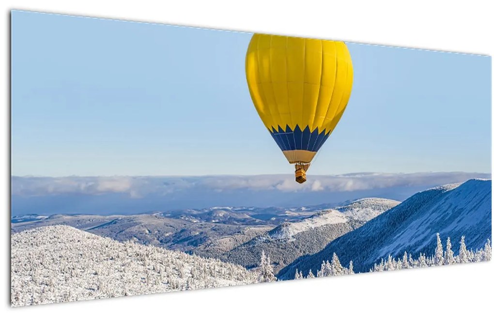 Tablou - Zbor peste peisaj de iarnă (120x50 cm)