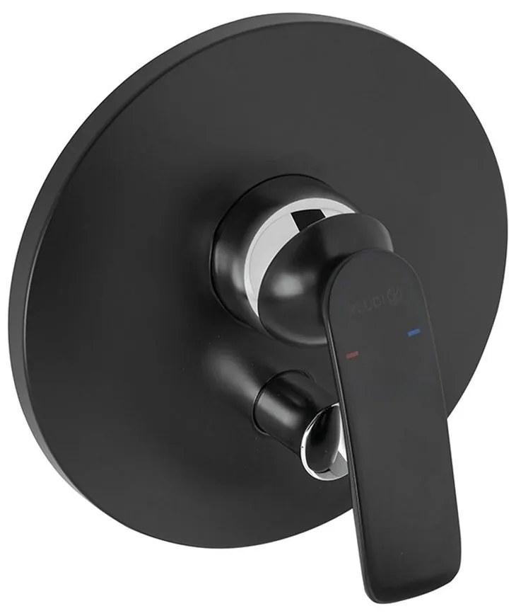 Baterie incastrata pentru 2 consumatori, negru mat crom Negru mat