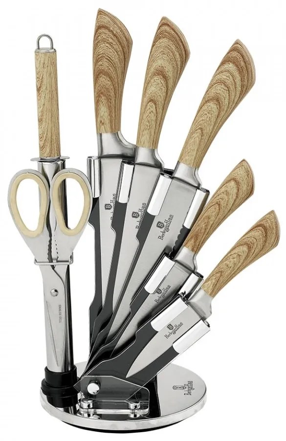 Set cutite otel inoxidabil (8 piese) Forest Light Brown Line Berlinger Haus BH 2291