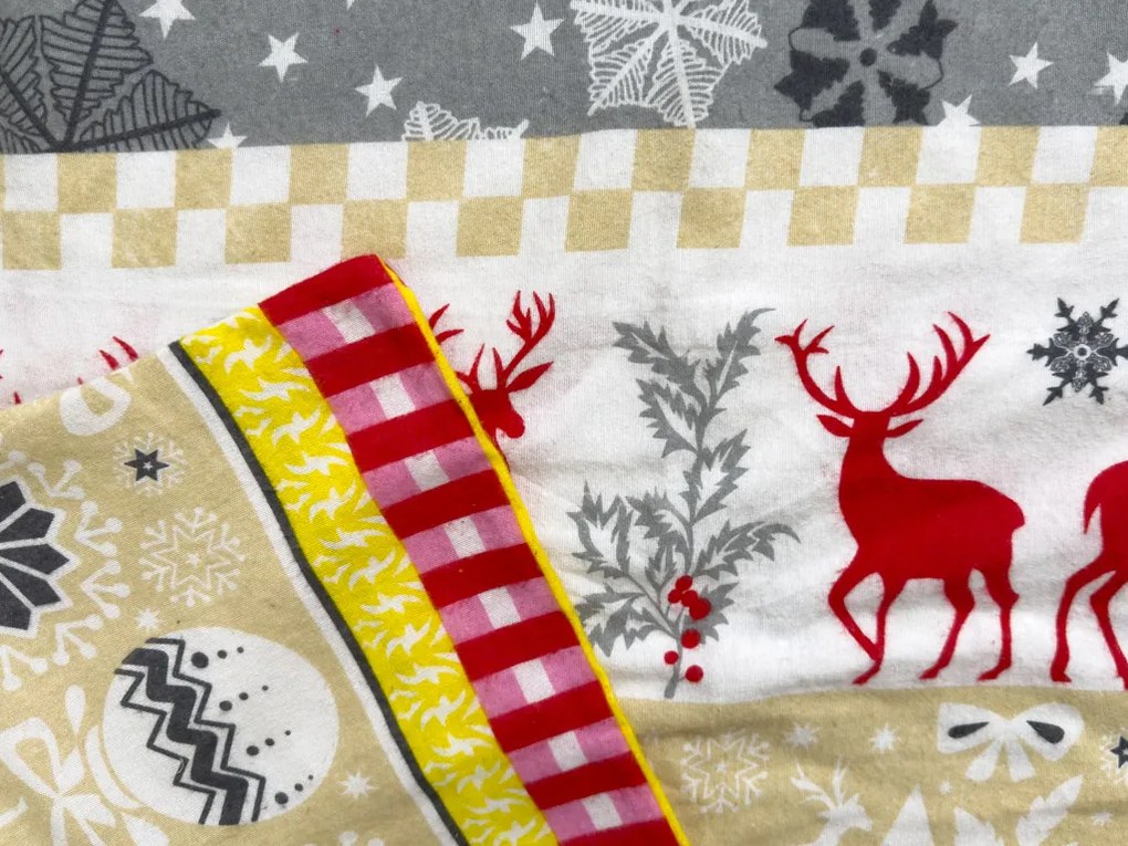Lenjerie de pat din flanel CHRISTMAS TIME colorata Dimensiune lenjerie de pat: 70 x 90 cm | 140 x 200 cm