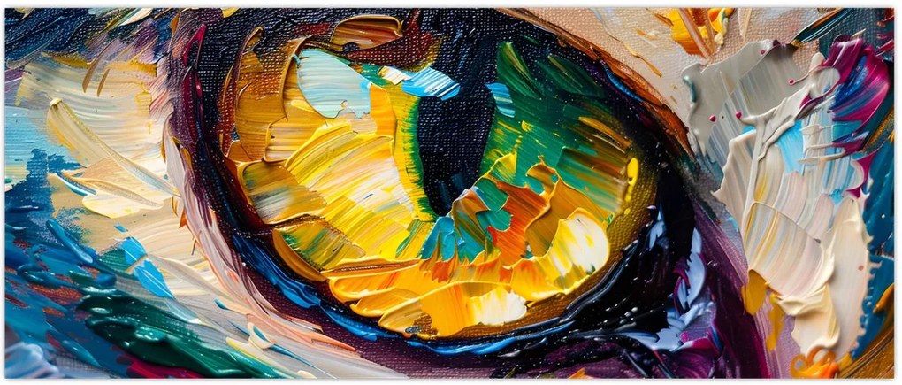 Tablou - Ochi de pisică Pictură (120x50 cm)