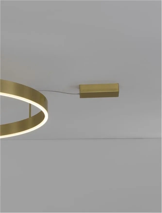 Lustra/Plafoniera LED dimabila design circular MOTIF bronz 80cm