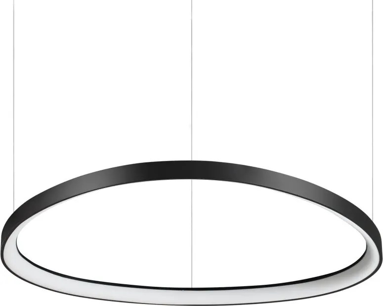 Lustra LED suspendata design circular GEMINI SP D081 ON-OFF NERO 4000K