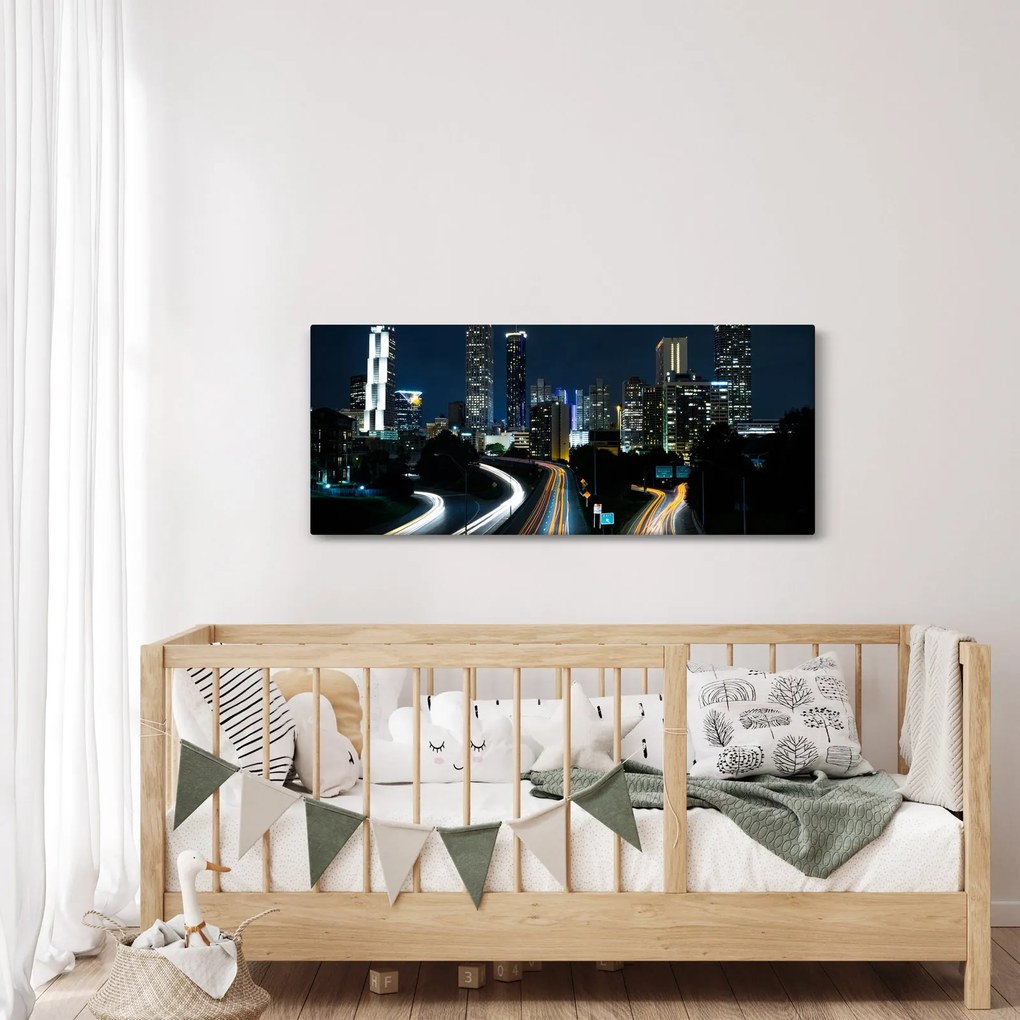 Tabloul metropolei nocturne (120x50 cm)
