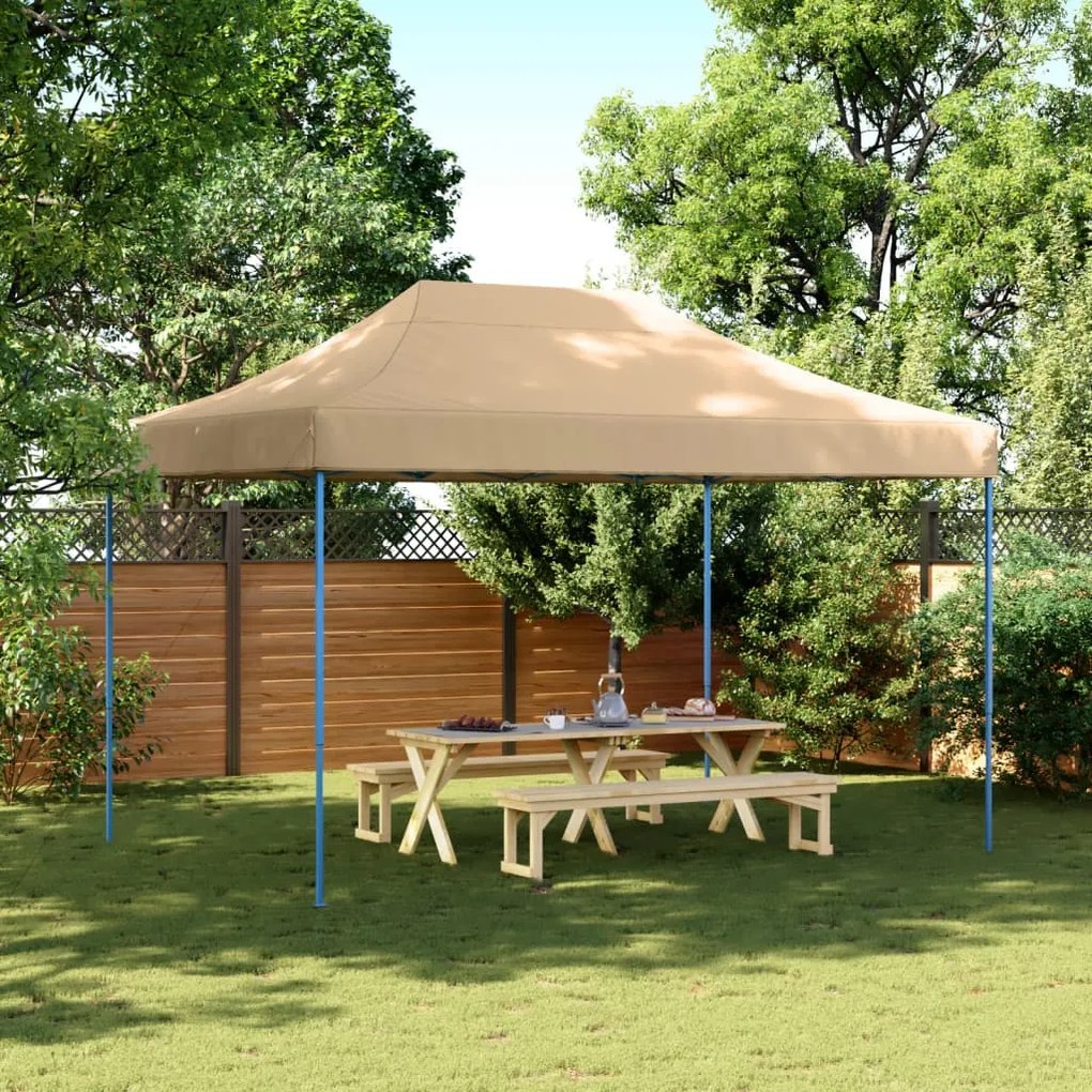 vidaXL Cort de petrecere pliabil Pop-Up, 410x279x315 cm, bej