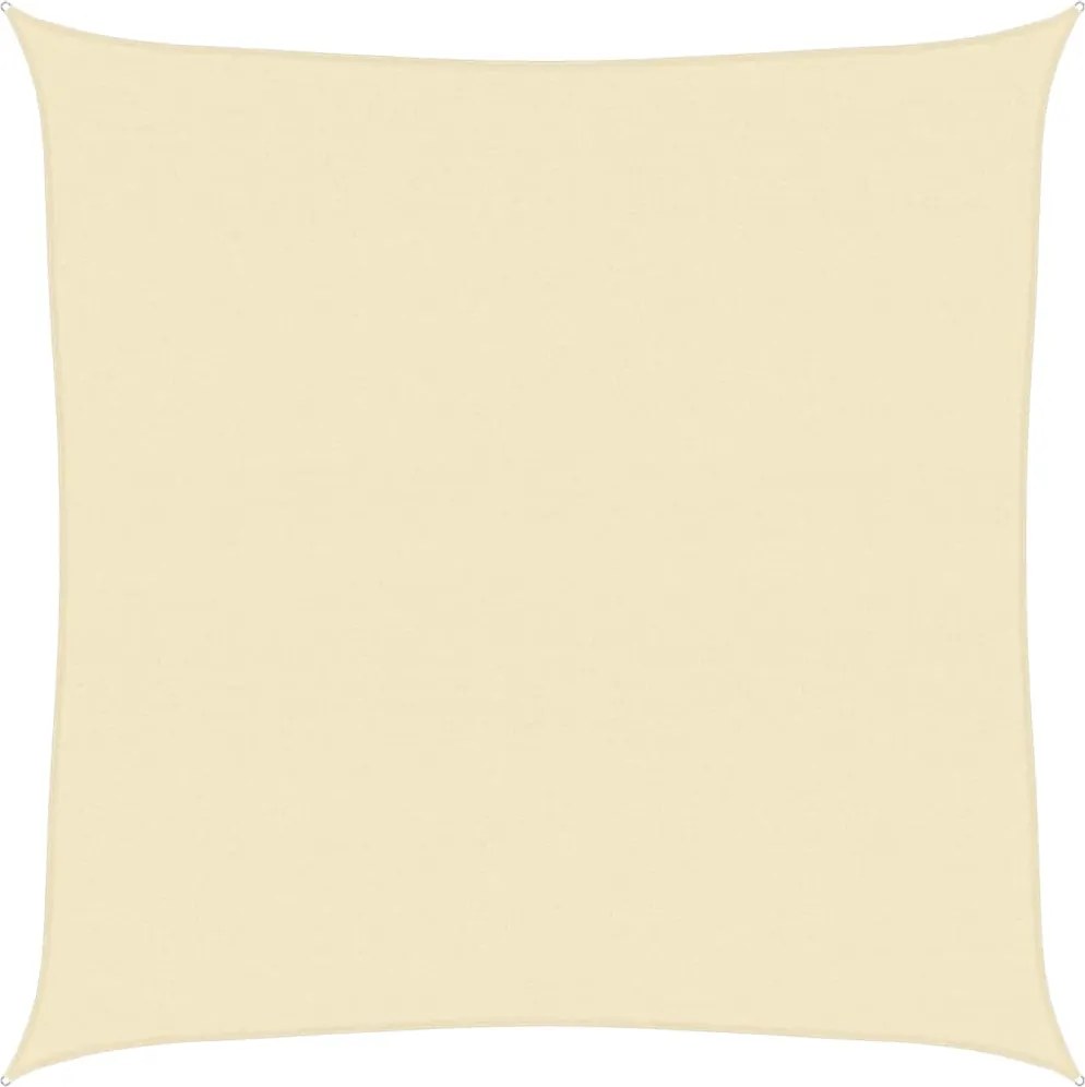 vidaXL Pânză parasolar, crem, 5 x 5 m, HDPE, 160 g/m²