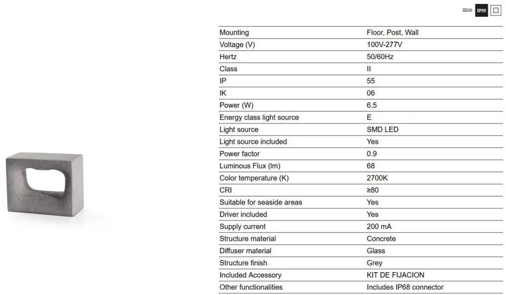 Lampa LED exterior iluminat ambiental IP55 GLINT 2700K gri