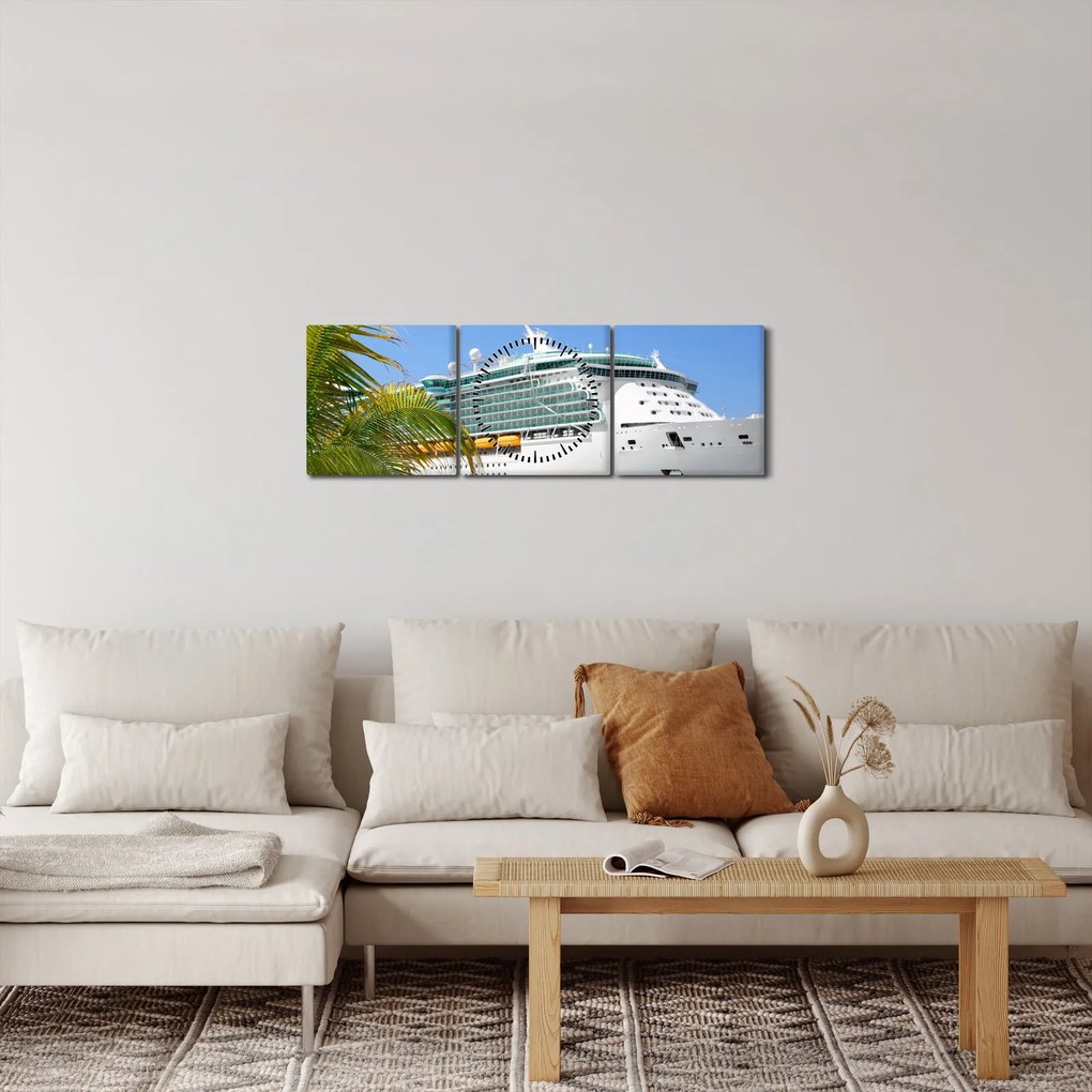 Tablou - Vas de croazieră (cu ceas) (90x30 cm)