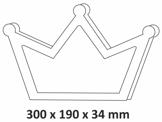 LED Lampă de perete pentru copii LED/2xAA, coroană roz