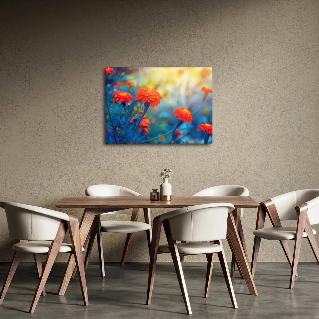 Tablou - Flori portocalii (70x50 cm)