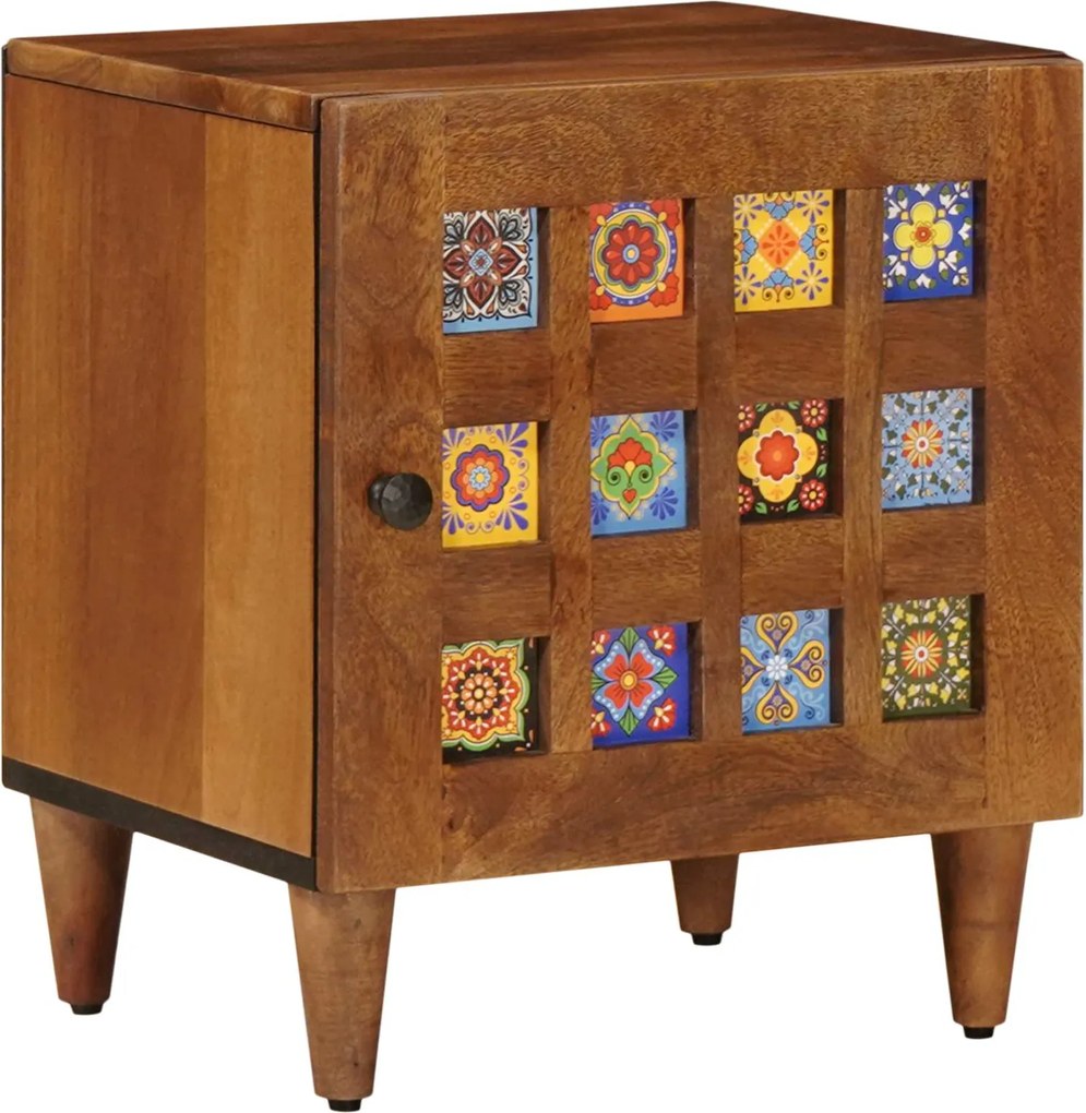 vidaXL Dulap de noapte Maro 40 x 33 x 46 cm Lemn de mango solid