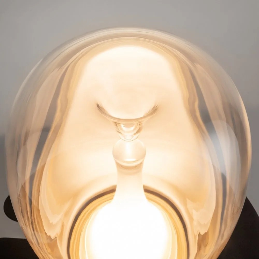 Veioza LED / Lampa de masa design decorativ Splash auriu/transparent