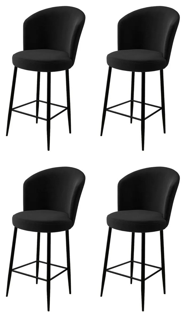Set de scaune de bar Alte Black, 4 buc., 4 buc