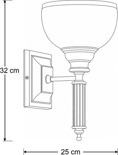 Brilagi - Lampă de perete TAURUS 1xE27/15W/230V bronz