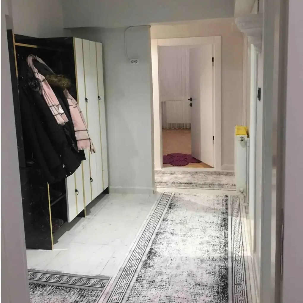 Cuier hol cu pantofar alb -auriu-negru, Homs 181 x 35 x 138 cm,31006