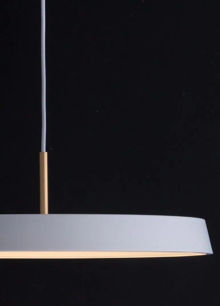 Lustra LED design modern VETRO 50cm, alb